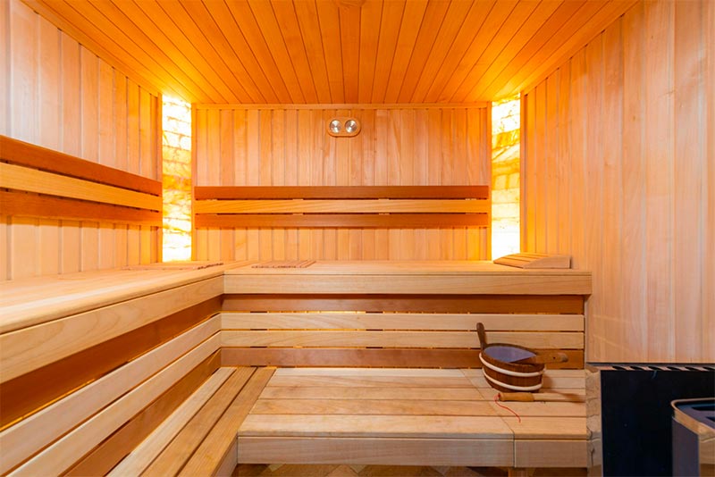 soort hout in sauna kelder