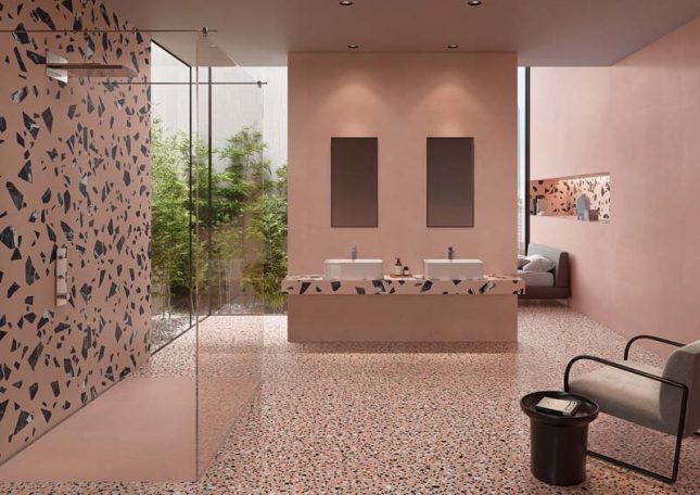 terrazzo vloer roze terrazzo vloer roze