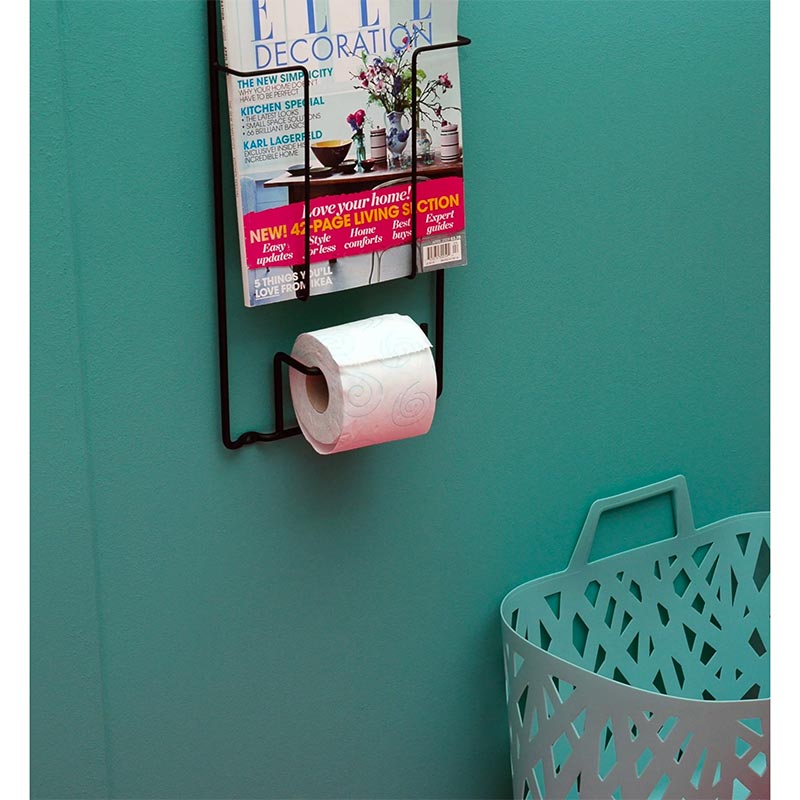 toiletrolhouder met tijdschriftenrek