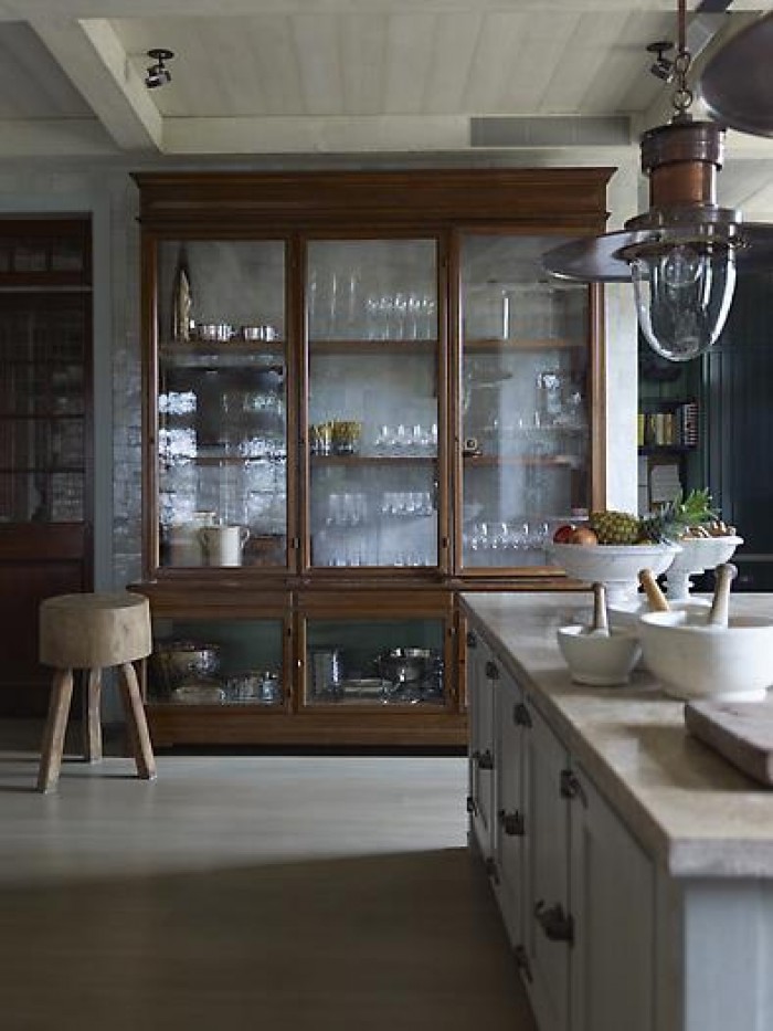 Vitrinekast in de keuken Vitrinekast in de keuken
