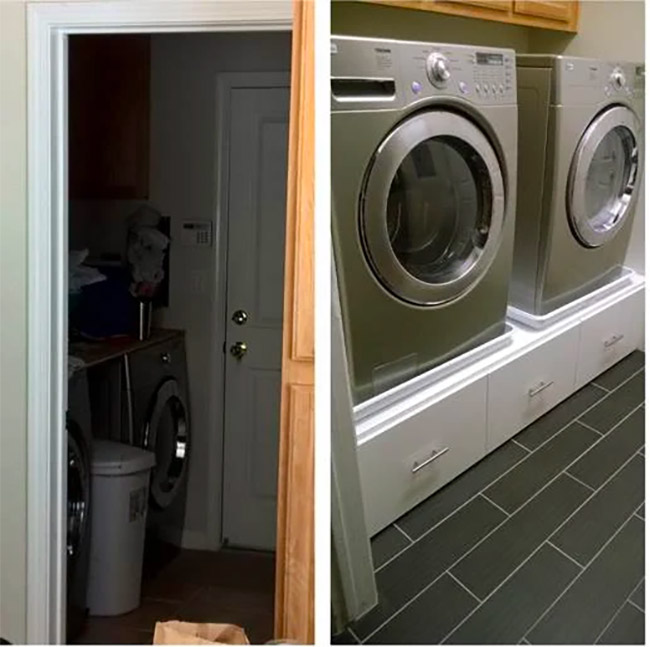 wasmachine verhoger ikea besta hack