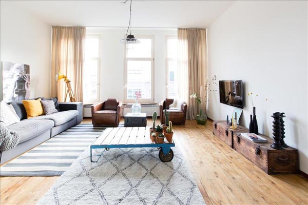 woonkamer ideeën houten kisten tv meubel