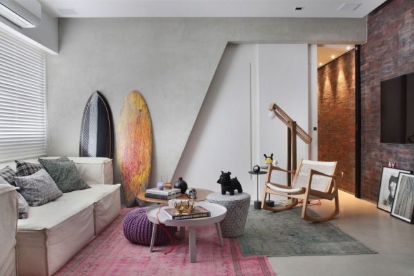 woonkamer ideeën vloerkleden overlappen