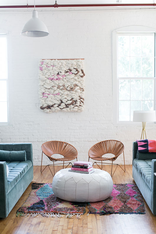 Woonkamer inrichting van een open loft