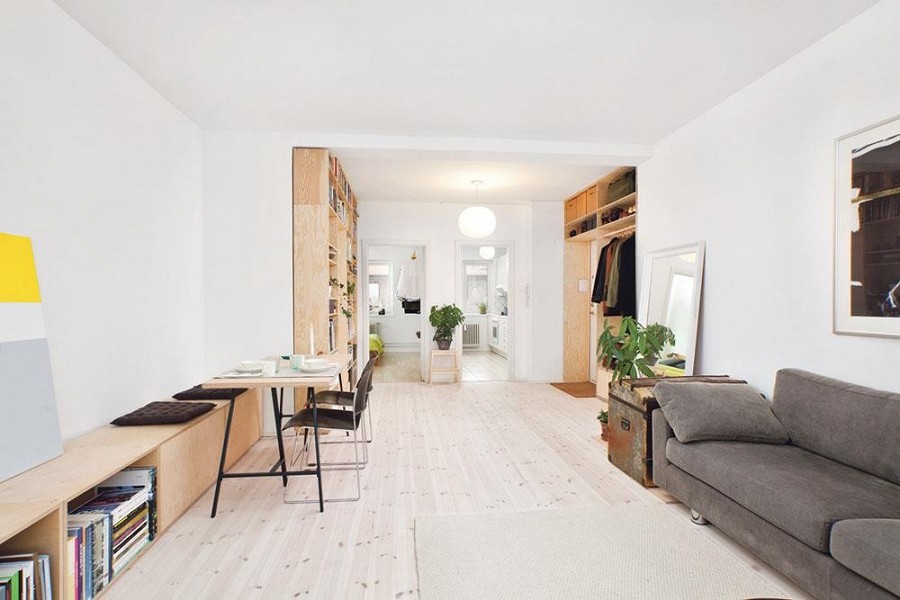 Woonkamer met open hal