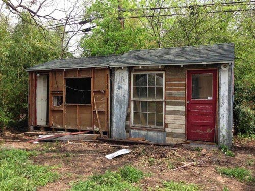 Woonkamer renovatie in oude schuur